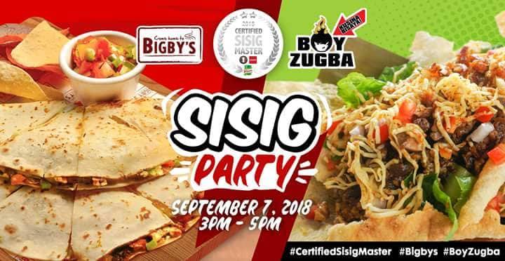 Boy Zugba and Bigby’s Cafe & Restaurant New Offering: Two Variations of Sisig with a Twist “SOSPA” and “Senyora Sisig”