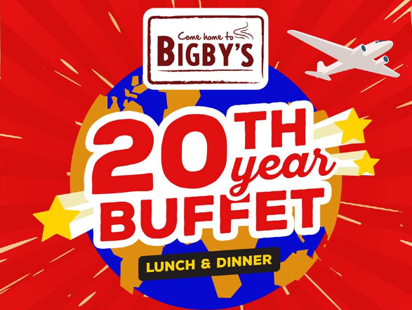 Bigby’s Cafe & Restaurant Celebrates 20th Anniversary with a Lunch & Dinner Buffet on December 8